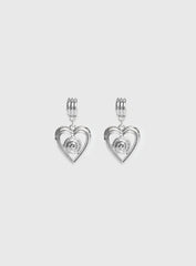 Giabella Heart Earrings Silver